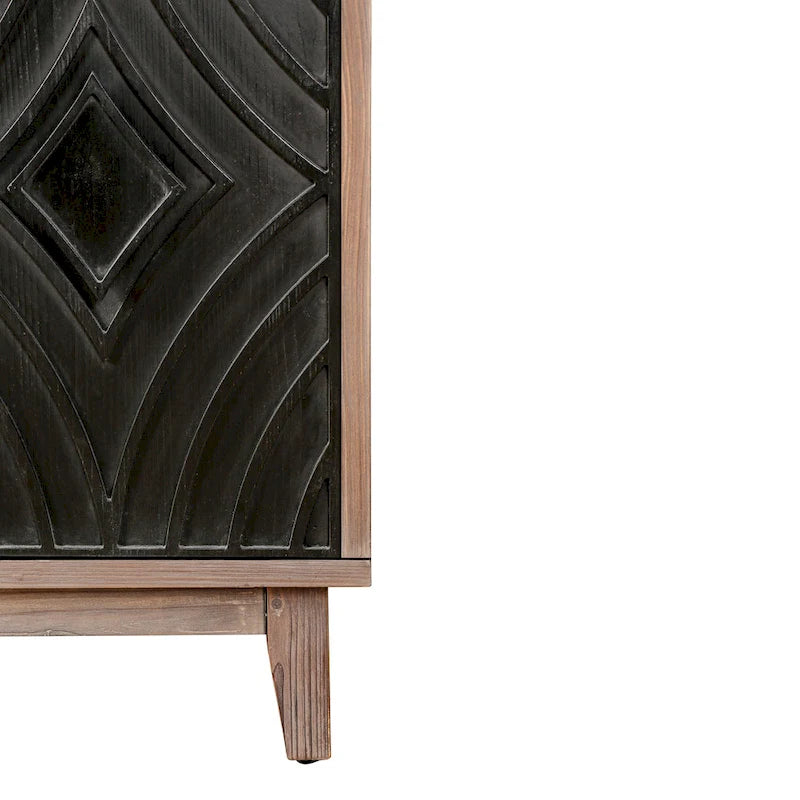 Buffet Bahut Mid-Century en Bois Massif