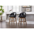 Lot de 2 tabourets de bar pivotants, tabourets de bar à hauteur de comptoir en PU avec accoudoirs