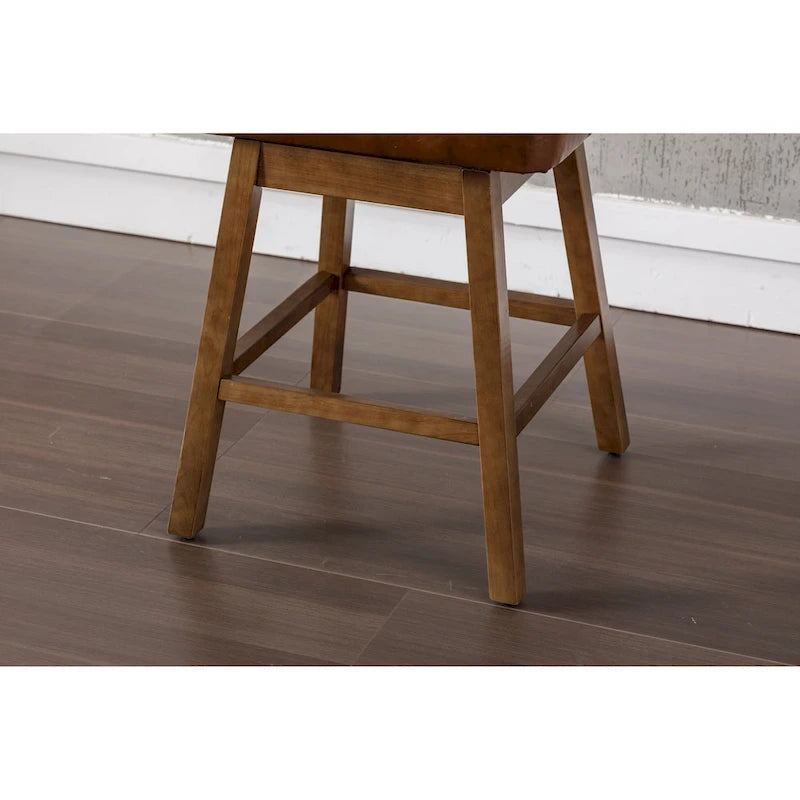 Lot de 2 tabourets de bar pivotants, tabourets de bar à hauteur de comptoir en PU avec accoudoirs