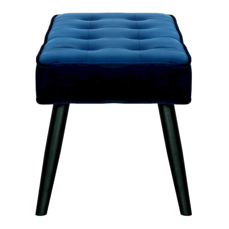 Banc de rangement capitonné en velours