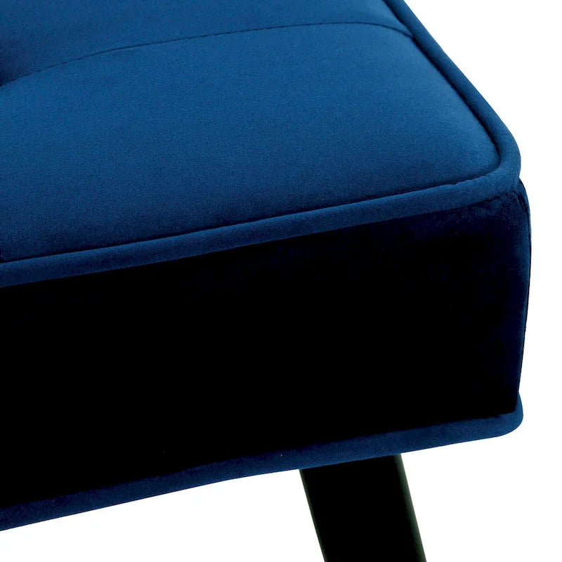 Banc de rangement capitonné en velours