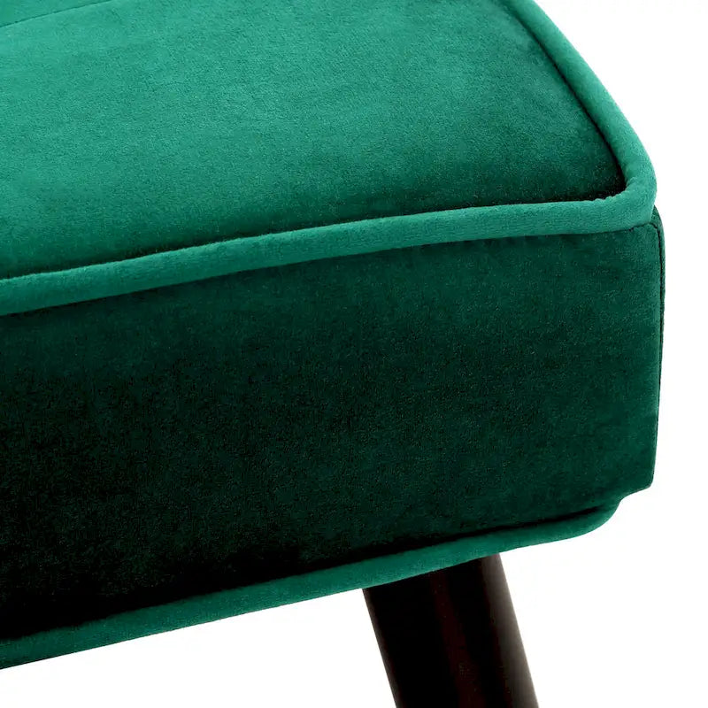 Banc de rangement capitonné en velours