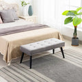 Banc de rangement capitonné en velours