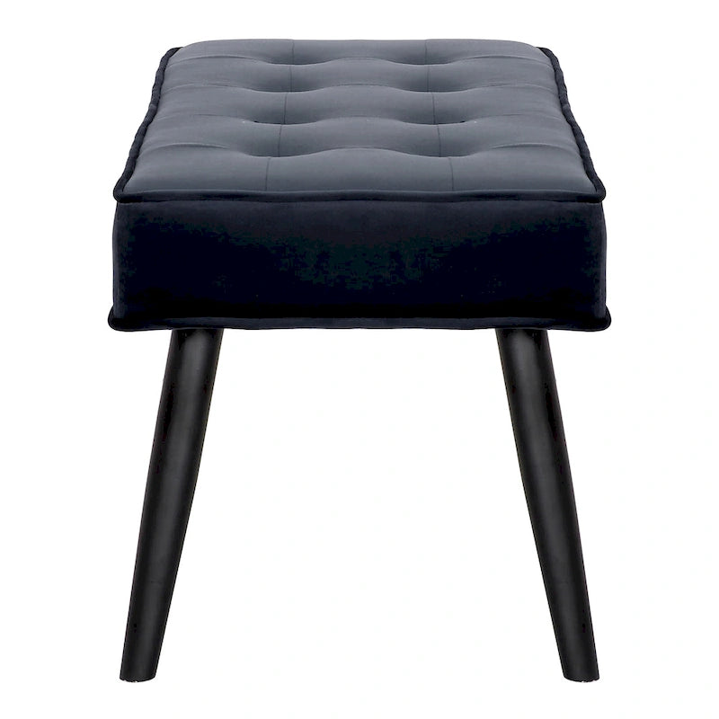 Banc de rangement capitonné en velours