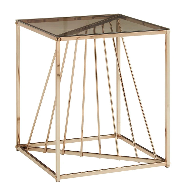 Tables d'appoint en métal et verre