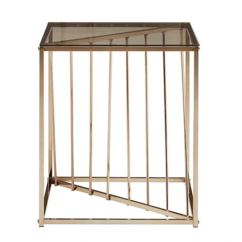 Tables d'appoint en métal et verre