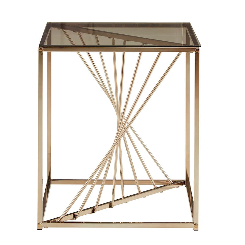 Tables d'appoint en métal et verre