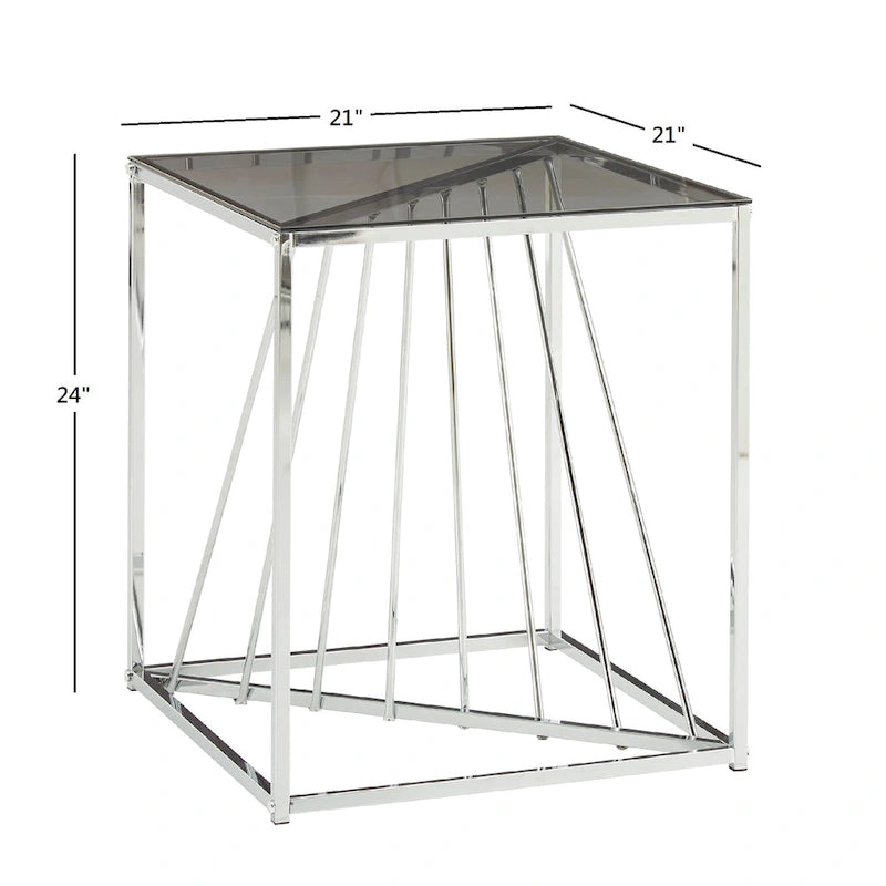 Tables d'appoint en métal et verre