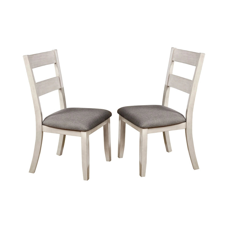 Chaises de salle à manger blanches de style rustique (lot de 2)
