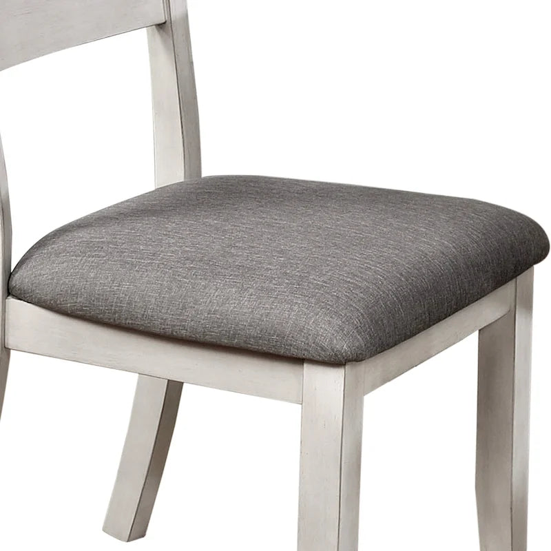 Chaises de salle à manger blanches de style rustique (lot de 2)