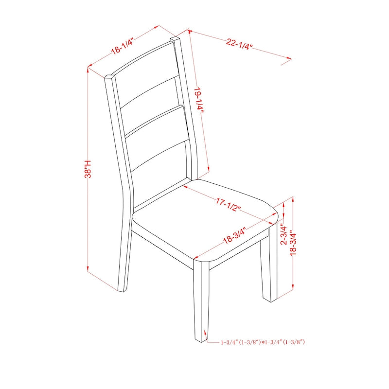 Chaises de salle à manger blanches de style rustique (lot de 2)