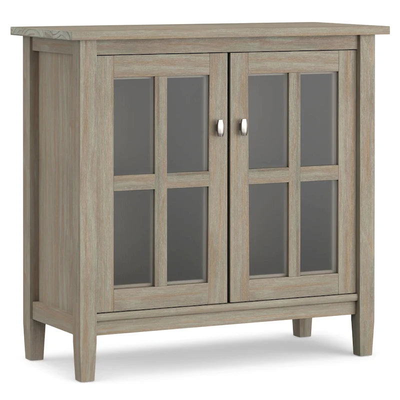 Bahut bas de rangement de style transitoire en BOIS MASSIF de 81 cm de large - 81 larg. x 36 prof. x 79 haut. (cm)