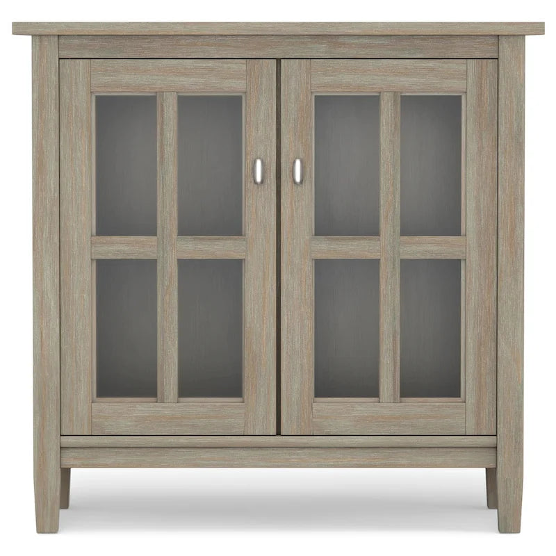Bahut bas de rangement de style transitoire en BOIS MASSIF de 81 cm de large - 81 larg. x 36 prof. x 79 haut. (cm)