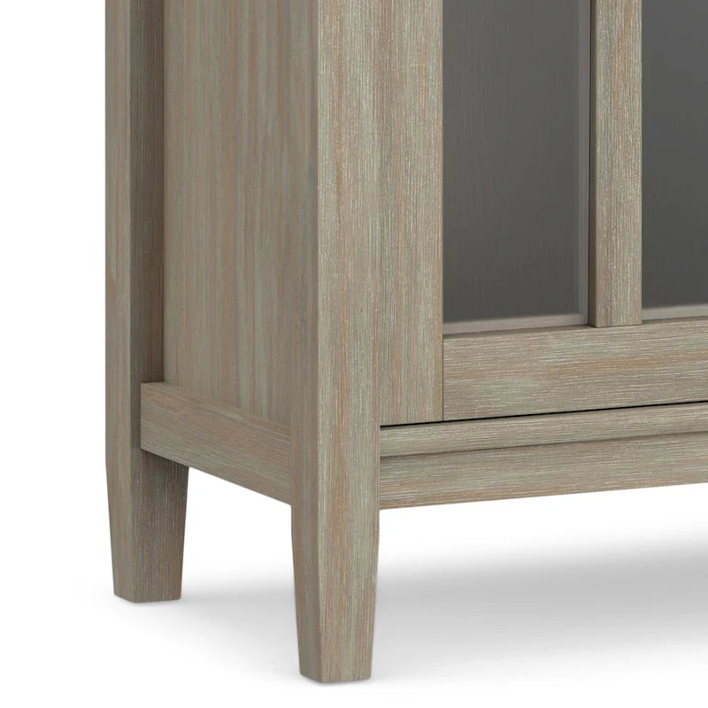 Bahut bas de rangement de style transitoire en BOIS MASSIF de 81 cm de large - 81 larg. x 36 prof. x 79 haut. (cm)