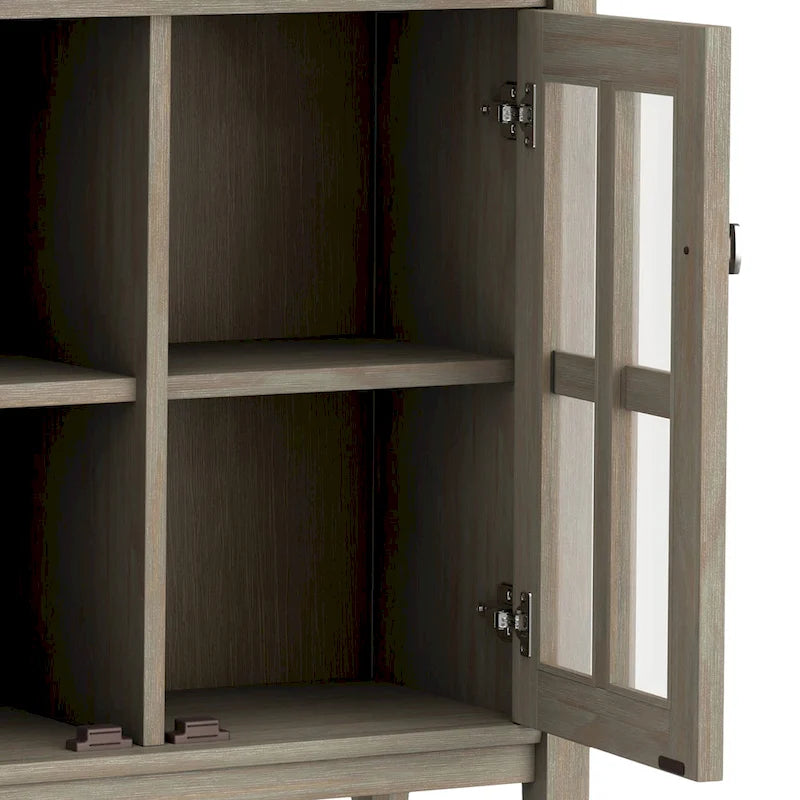 Bahut bas de rangement de style transitoire en BOIS MASSIF de 81 cm de large - 81 larg. x 36 prof. x 79 haut. (cm)
