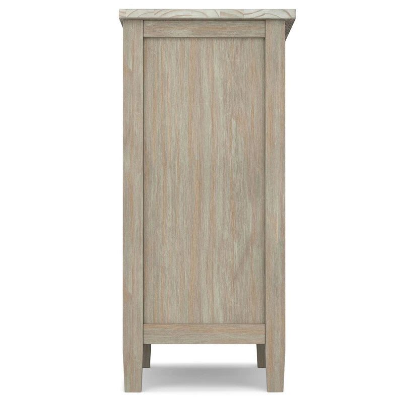 Bahut bas de rangement de style transitoire en BOIS MASSIF de 81 cm de large - 81 larg. x 36 prof. x 79 haut. (cm)