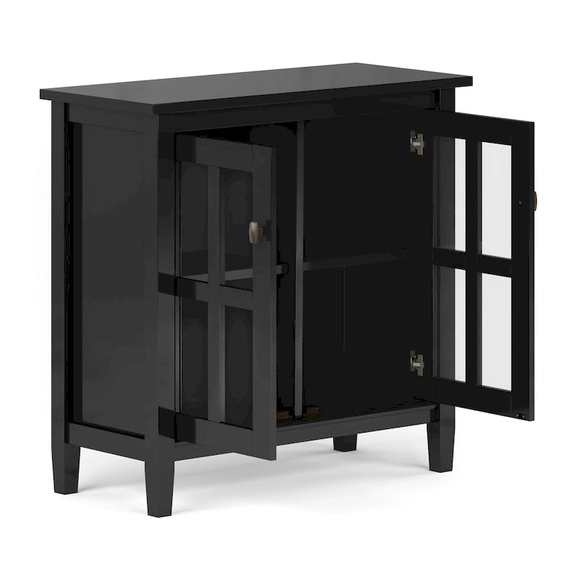 Bahut bas de rangement de style transitoire en BOIS MASSIF de 81 cm de large - 81 larg. x 36 prof. x 79 haut. (cm)