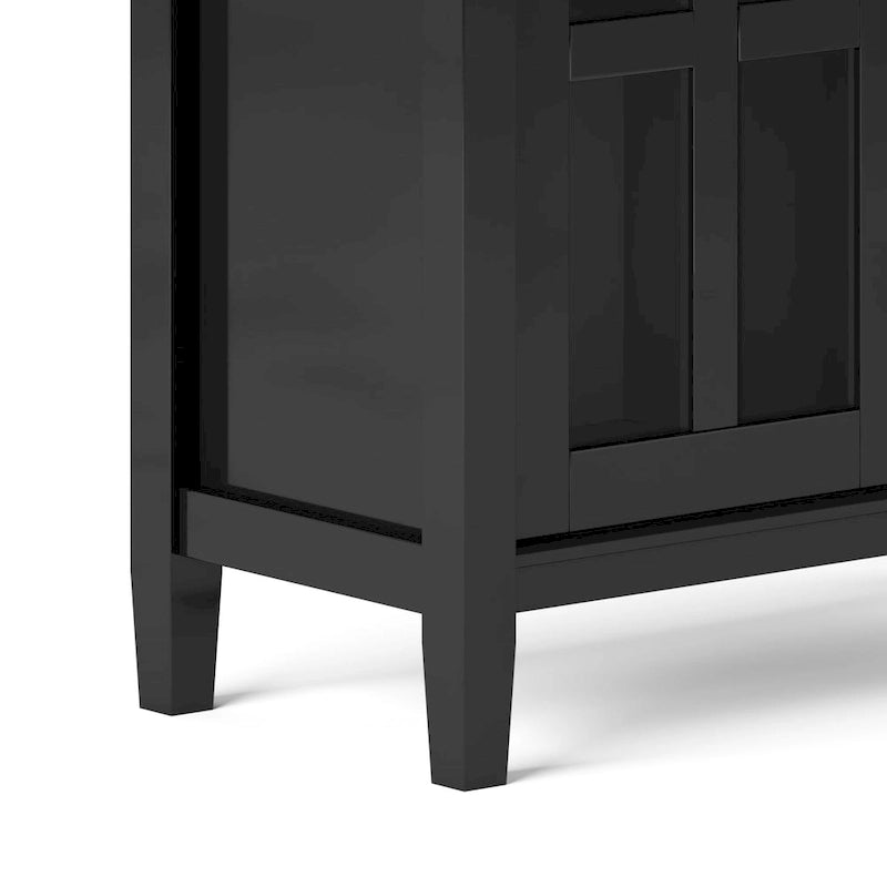 Bahut bas de rangement de style transitoire en BOIS MASSIF de 81 cm de large - 81 larg. x 36 prof. x 79 haut. (cm)