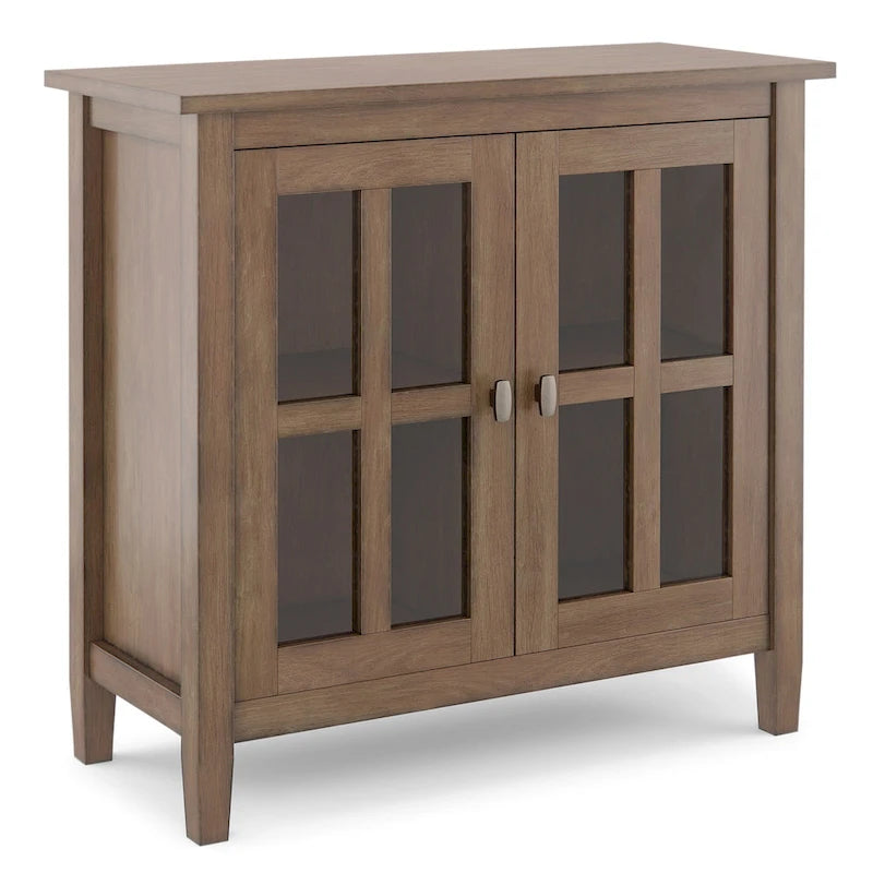Bahut bas de rangement de style transitoire en BOIS MASSIF de 81 cm de large - 81 larg. x 36 prof. x 79 haut. (cm)