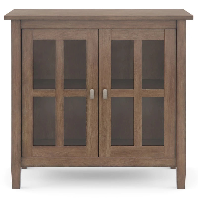 Bahut bas de rangement de style transitoire en BOIS MASSIF de 81 cm de large - 81 larg. x 36 prof. x 79 haut. (cm)