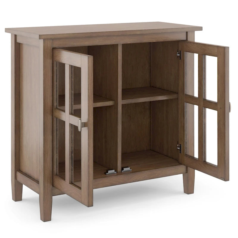 Bahut bas de rangement de style transitoire en BOIS MASSIF de 81 cm de large - 81 larg. x 36 prof. x 79 haut. (cm)