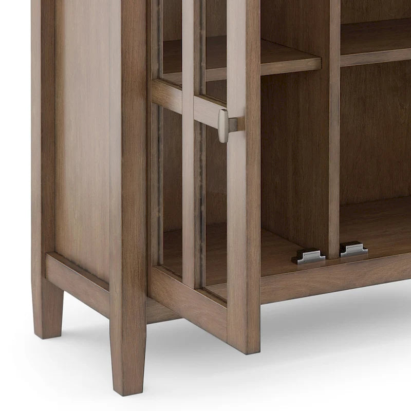 Bahut bas de rangement de style transitoire en BOIS MASSIF de 81 cm de large - 81 larg. x 36 prof. x 79 haut. (cm)
