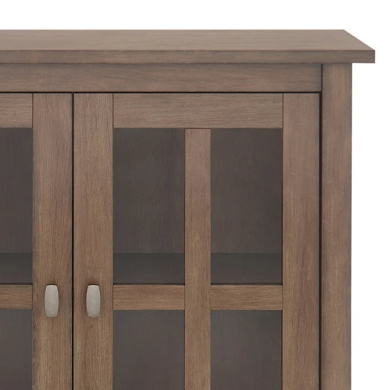 Bahut bas de rangement de style transitoire en BOIS MASSIF de 81 cm de large - 81 larg. x 36 prof. x 79 haut. (cm)