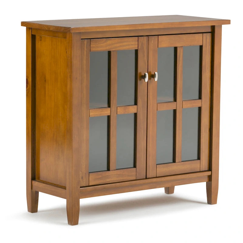Bahut bas de rangement de style transitoire en BOIS MASSIF de 81 cm de large - 81 larg. x 36 prof. x 79 haut. (cm)