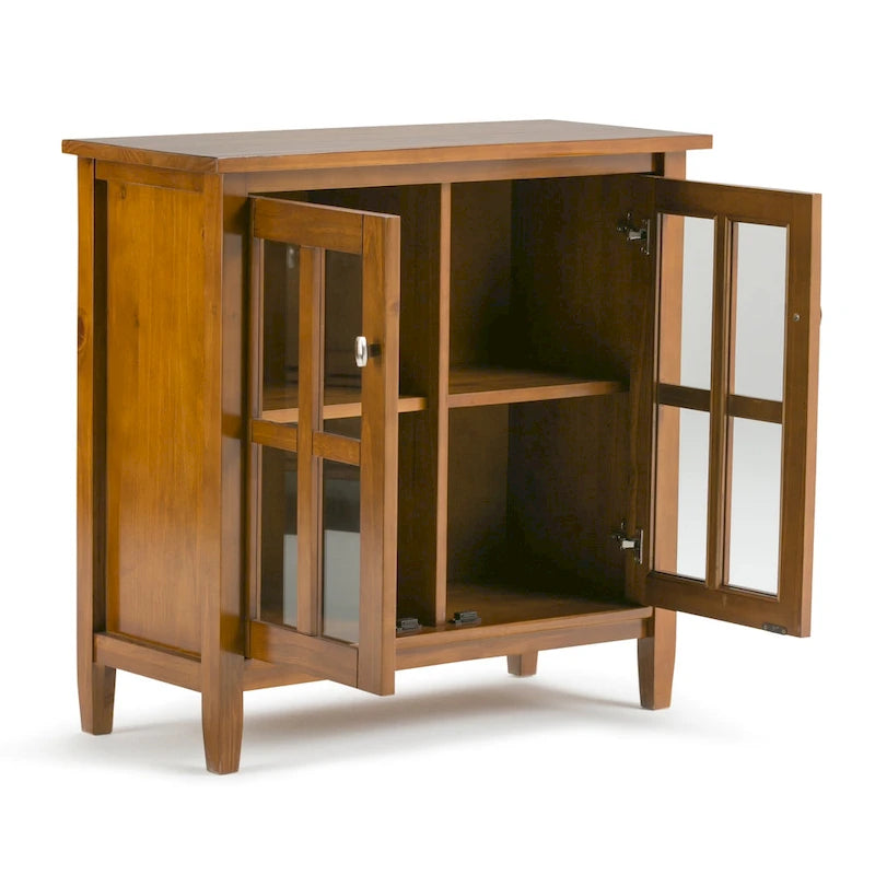 Bahut bas de rangement de style transitoire en BOIS MASSIF de 81 cm de large - 81 larg. x 36 prof. x 79 haut. (cm)