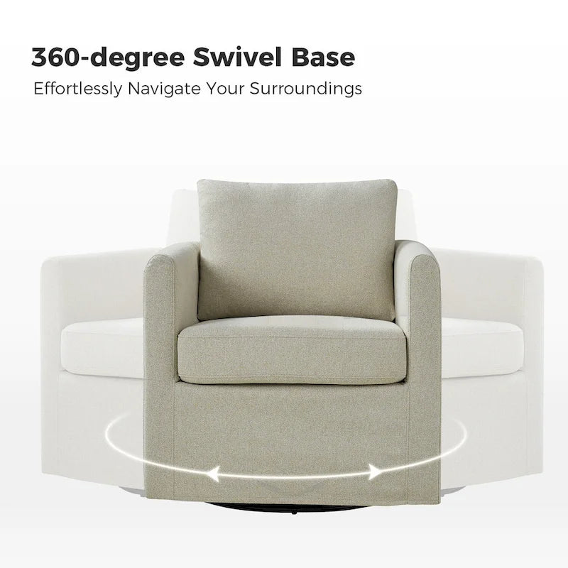 Fauteuil pivotant à 360 degrés avec housse amovible