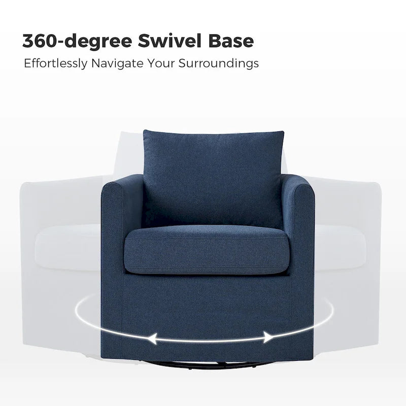 Fauteuil pivotant à 360 degrés avec housse amovible
