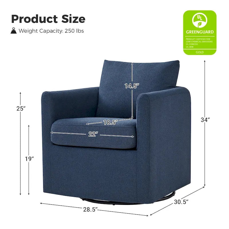 Fauteuil pivotant à 360 degrés avec housse amovible