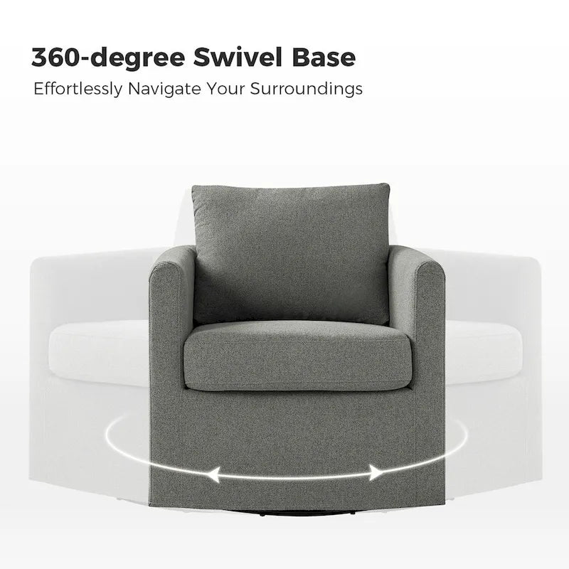 Fauteuil pivotant à 360 degrés avec housse amovible