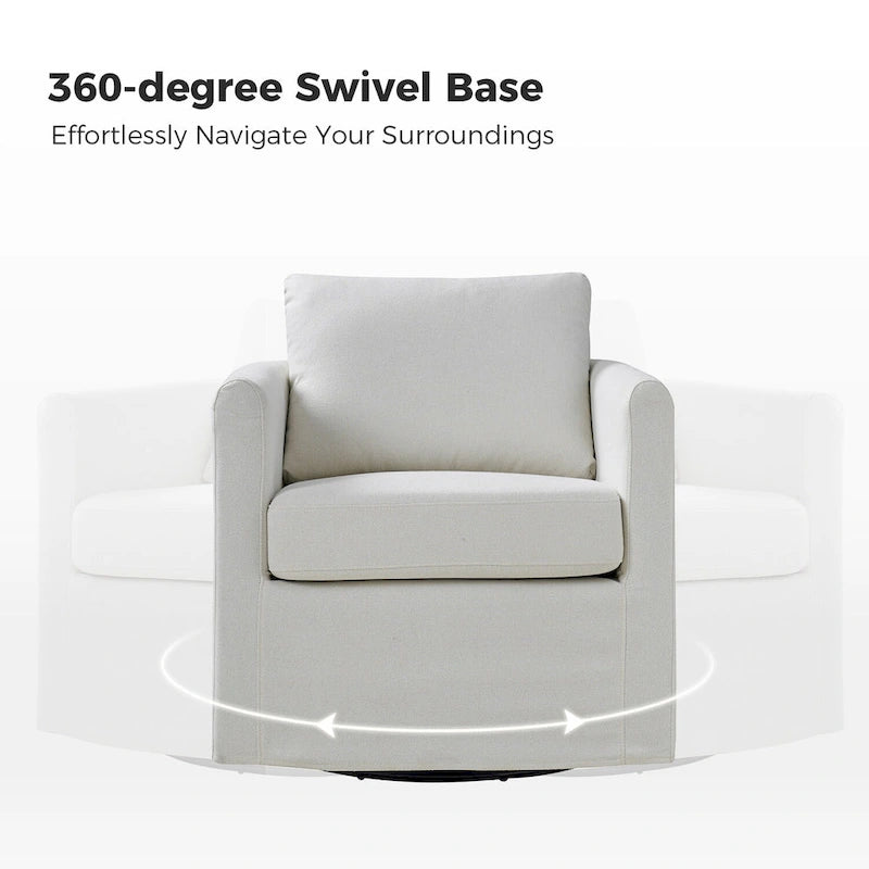 Fauteuil pivotant à 360 degrés avec housse amovible