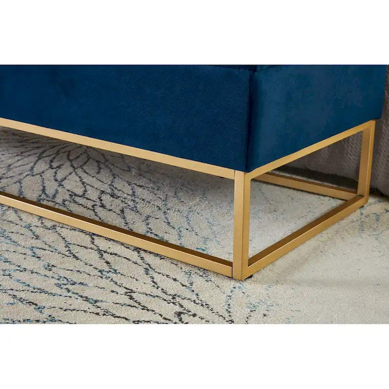 Banc de lit en métal avec rangement