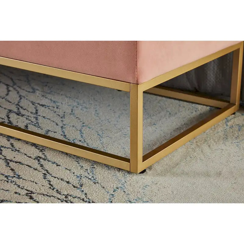 Banc de lit en métal avec rangement