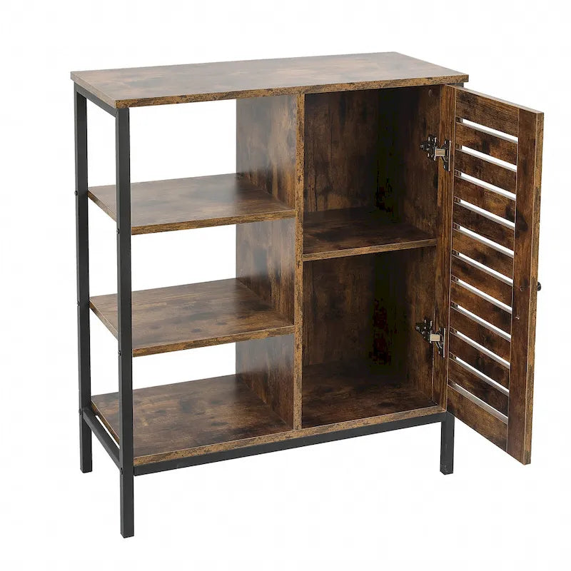 Armoire de rangement en bois à 3 étagères et 1 porte