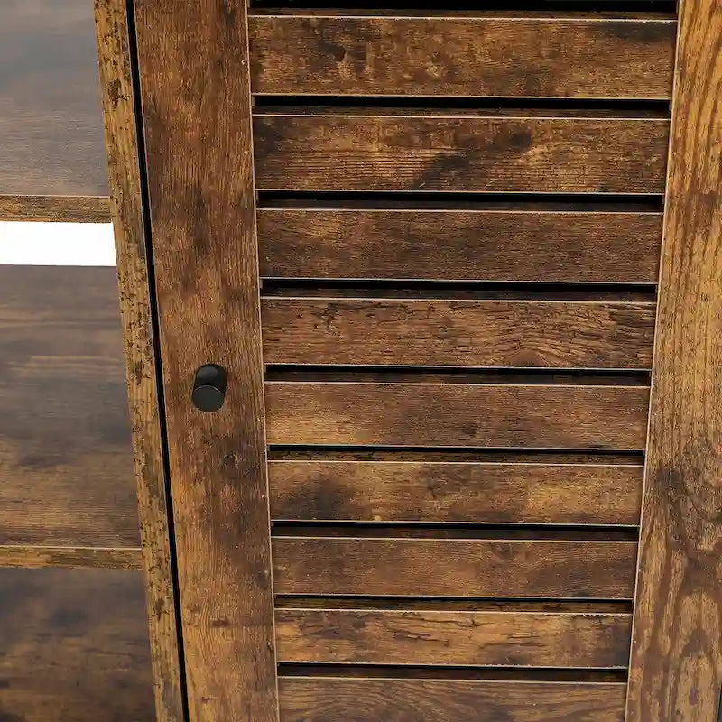 Armoire de rangement en bois à 3 étagères et 1 porte