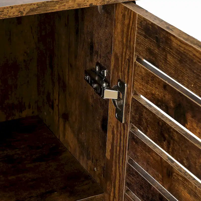 Armoire de rangement en bois à 3 étagères et 1 porte