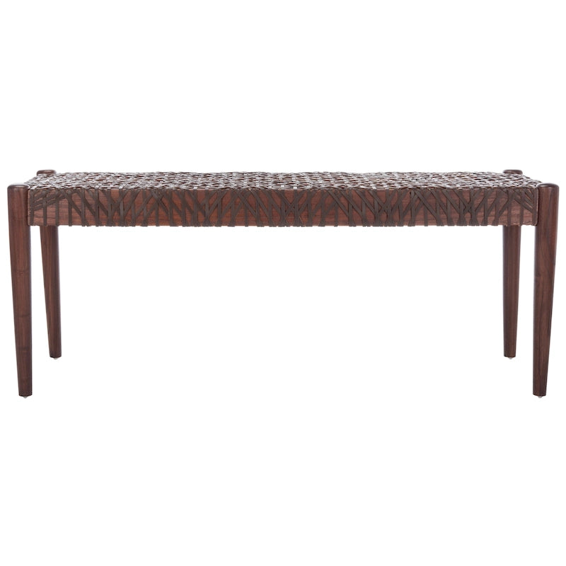 Banc en cuir – 47 L x 16 P x 19 H – 47Lx16Px19H