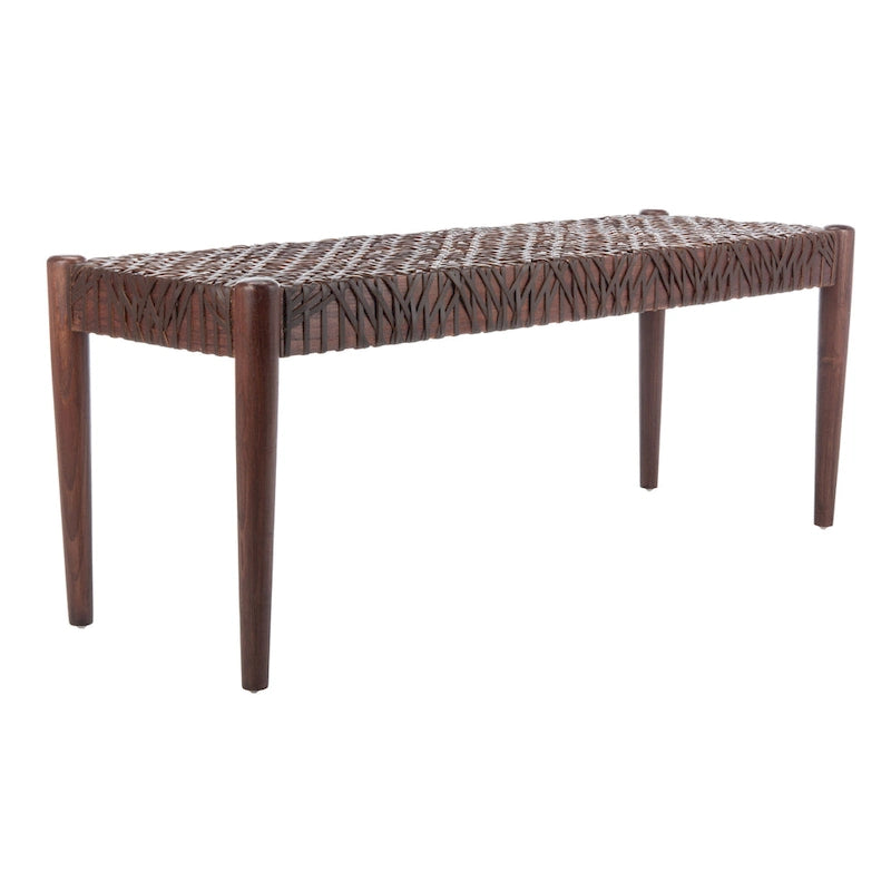 Banc en cuir – 47 L x 16 P x 19 H – 47Lx16Px19H