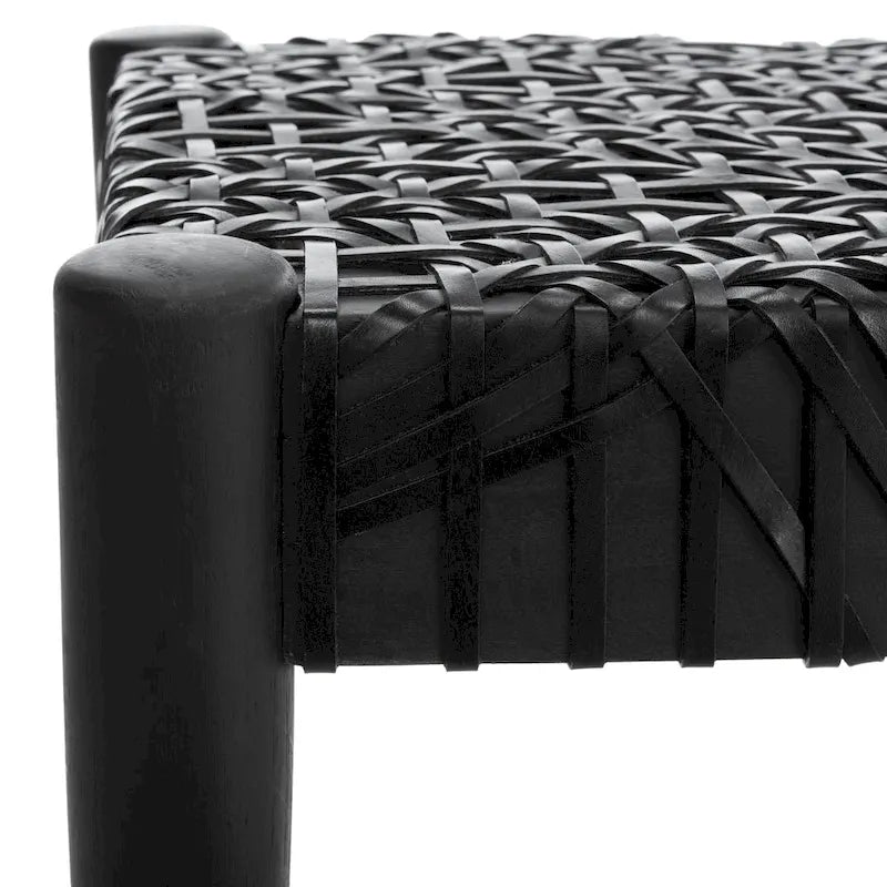 Banc en cuir – 47 L x 16 P x 19 H – 47Lx16Px19H