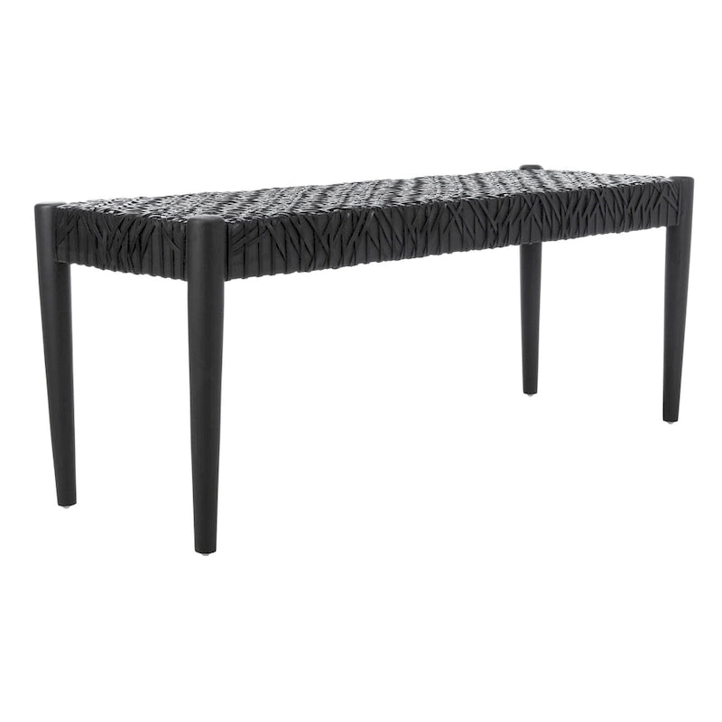 Banc en cuir – 47 L x 16 P x 19 H – 47Lx16Px19H