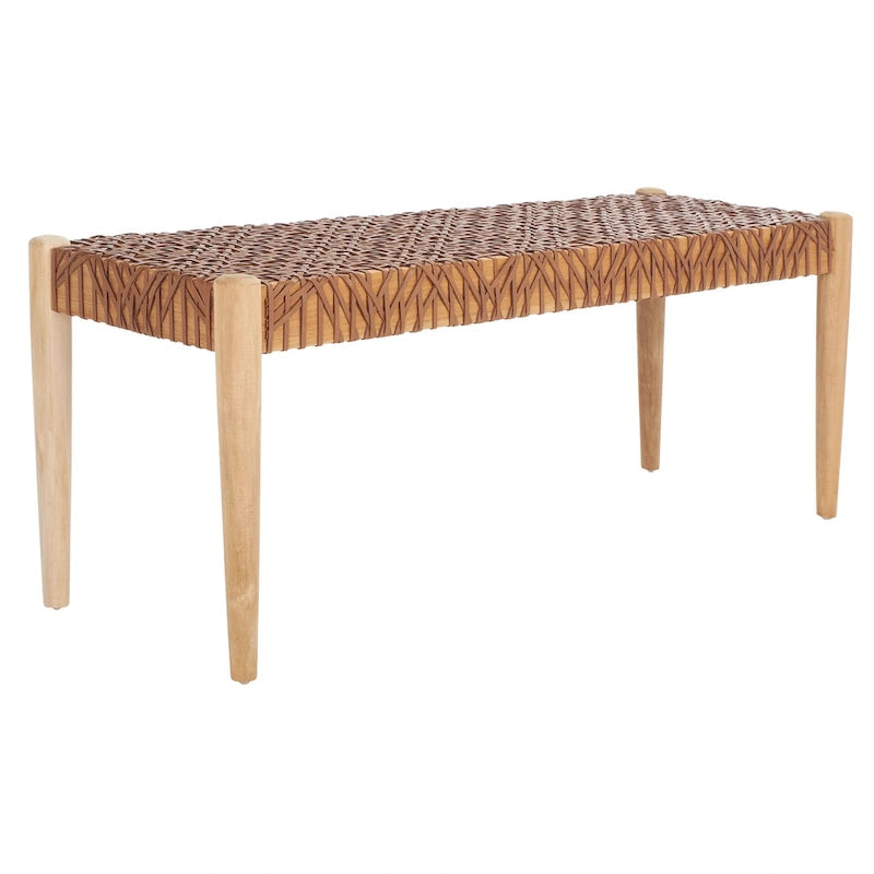 Banc en cuir – 47 L x 16 P x 19 H – 47Lx16Px19H