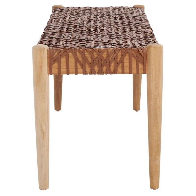 Banc en cuir – 47 L x 16 P x 19 H – 47Lx16Px19H