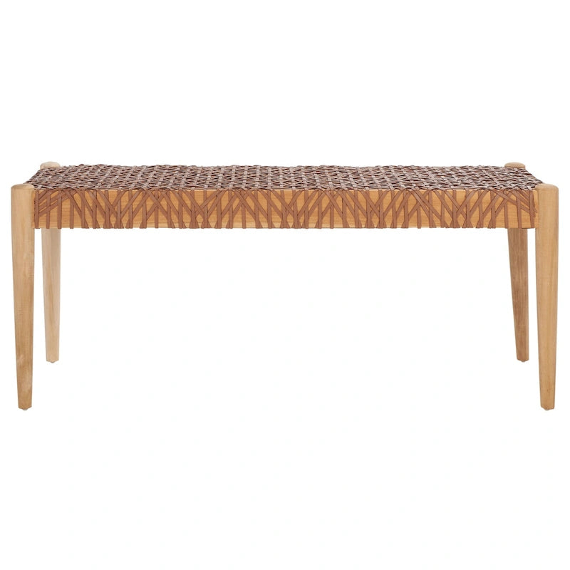 Banc en cuir – 47 L x 16 P x 19 H – 47Lx16Px19H