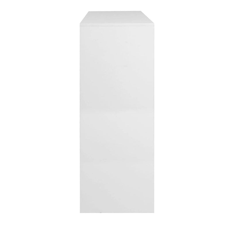 Meuble de rangement à chaussures autoportant avec 2 portes persiennes et étagère de rangement réglable