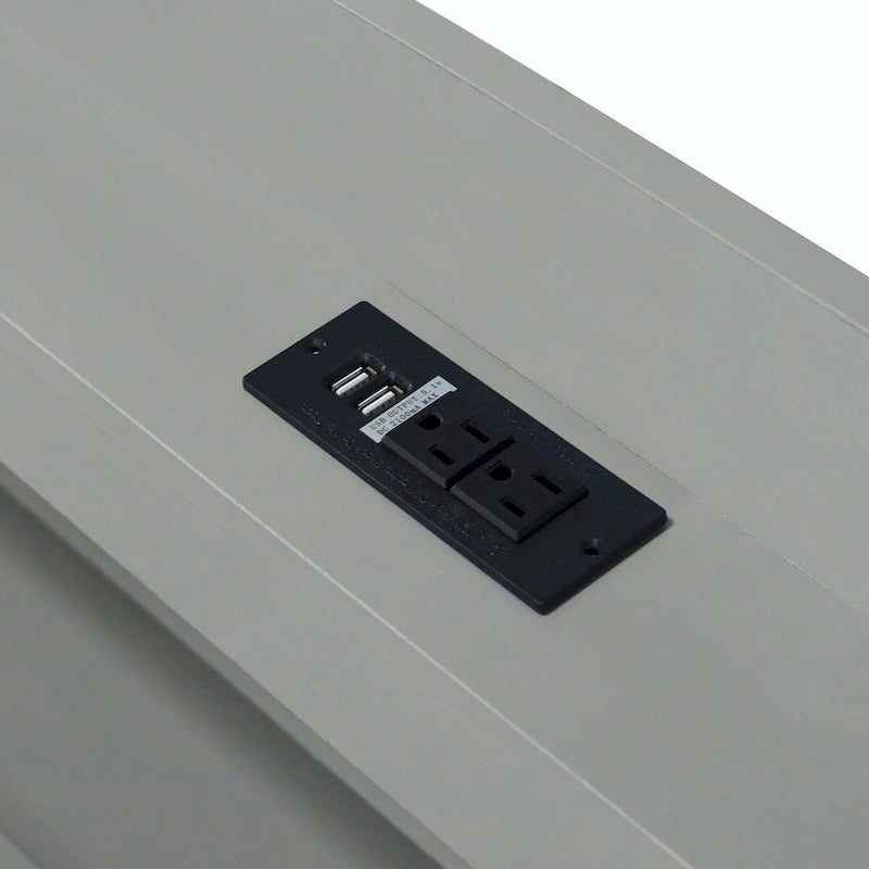 Lit plateforme Twin XL avec tête de lit LED et lit gigogne Twin