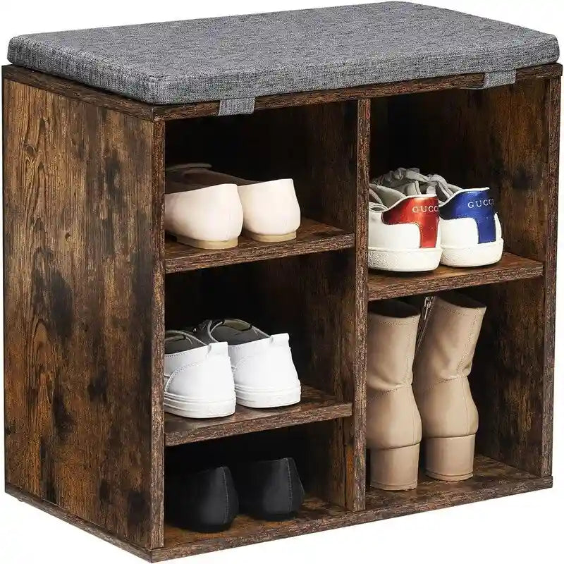 Banc à chaussures d'entrée avec rangement