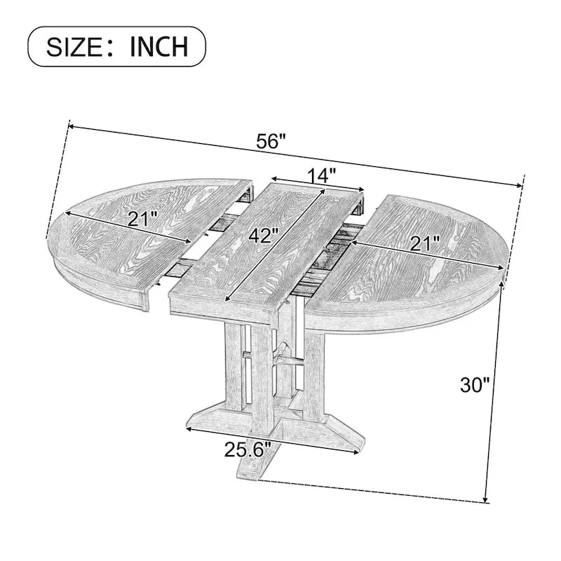 Table à manger extensible ovale